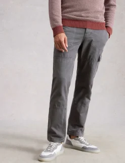 Loose Fit Pure Cotton Cargo Trousers