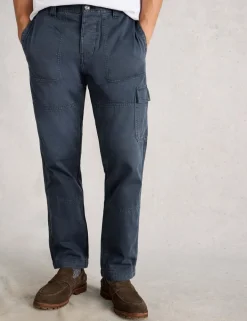 Loose Fit Pure Cotton Cargo Trousers