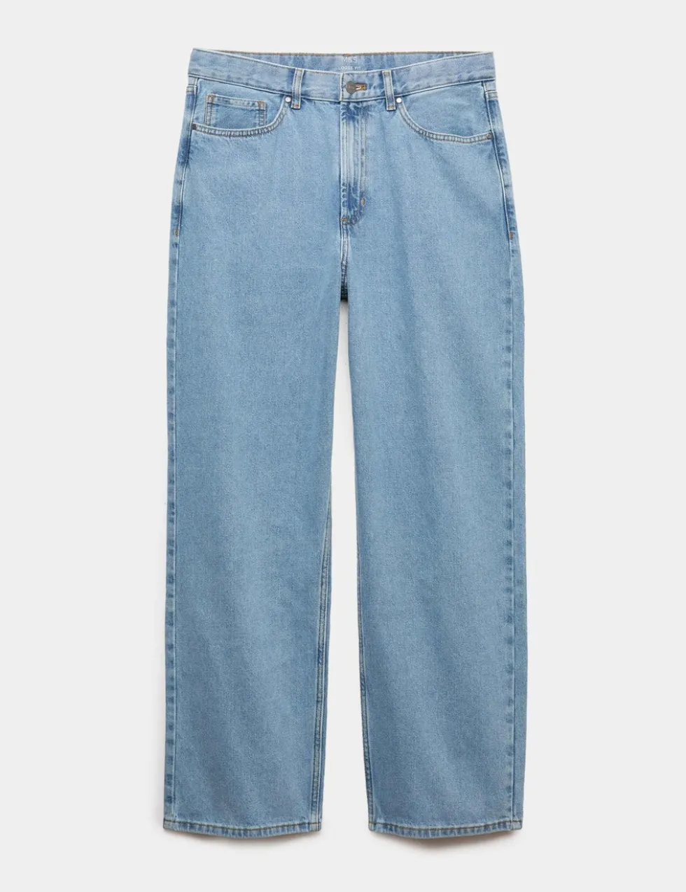 Loose Fit Pure Cotton Rigid Jeans