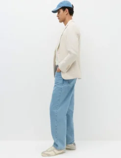 Loose Fit Pure Cotton Rigid Jeans