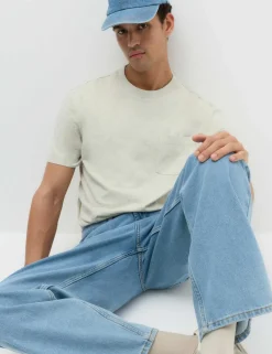 Loose Fit Pure Cotton Rigid Jeans