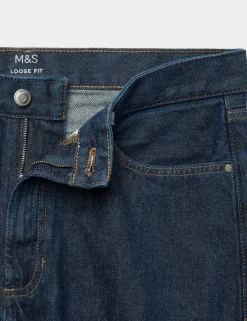 Loose Fit Pure Cotton Rigid Jeans