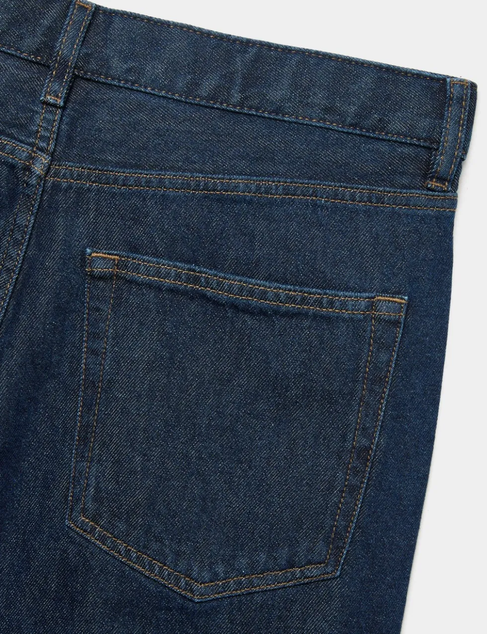 Loose Fit Pure Cotton Rigid Jeans