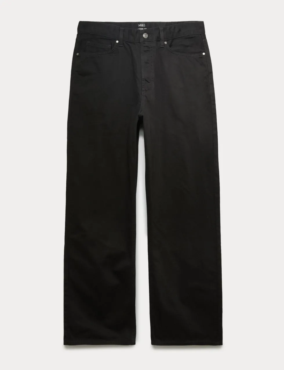 Loose Fit Pure Cotton Rigid Jeans