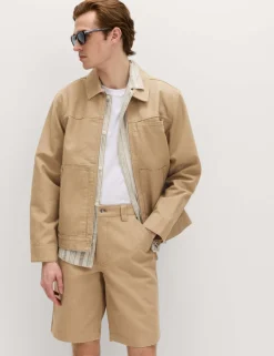 Loose Fit Pure Cotton Utility Shorts