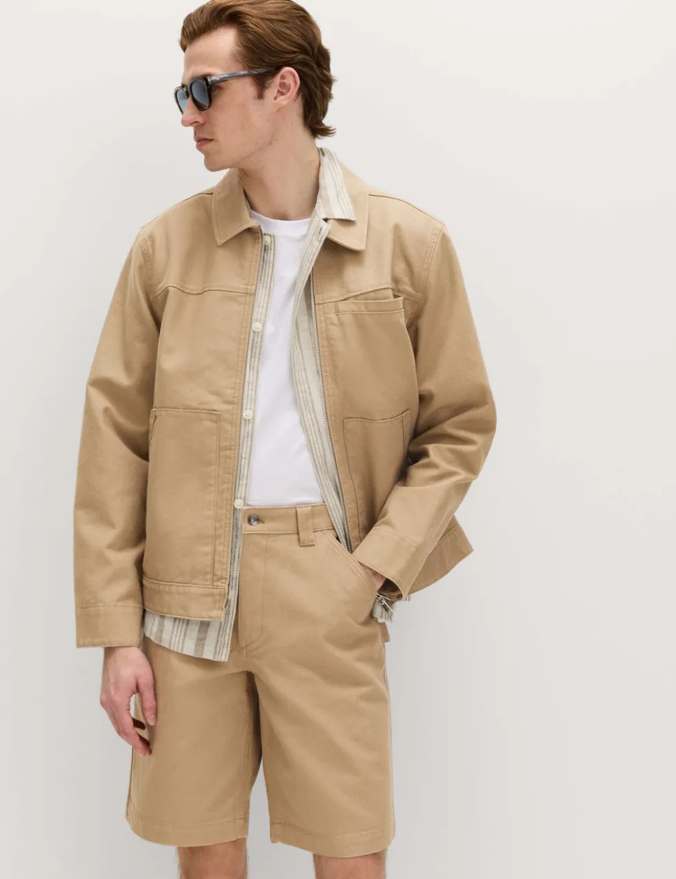 Loose Fit Pure Cotton Utility Shorts