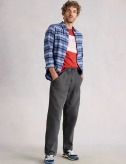 Loose Fit Pure Cotton Utility Trousers