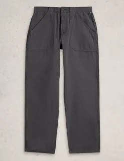 Loose Fit Pure Cotton Utility Trousers