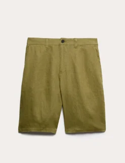 Loose Fit Pure Linen Chino Shorts