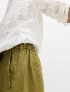 Loose Fit Pure Linen Chino Shorts