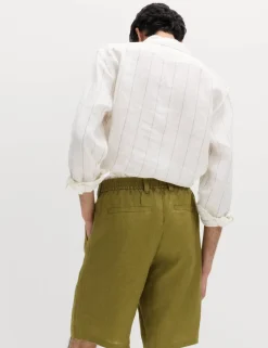 Loose Fit Pure Linen Chino Shorts