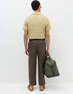Loose Fit Pure Linen Elasticated Waist Trousers