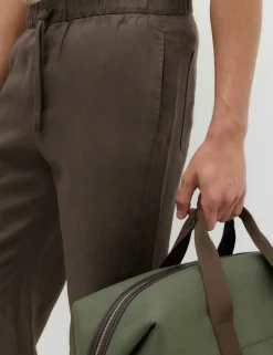Loose Fit Pure Linen Elasticated Waist Trousers