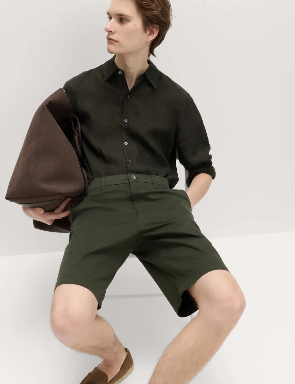 Loose Fit Stretch Chino Shorts