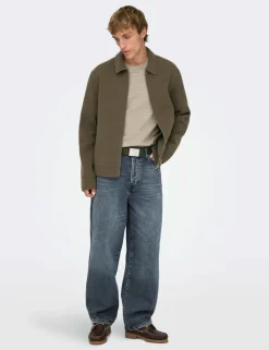 Loose Fit Vintage Wash Rigid Jeans