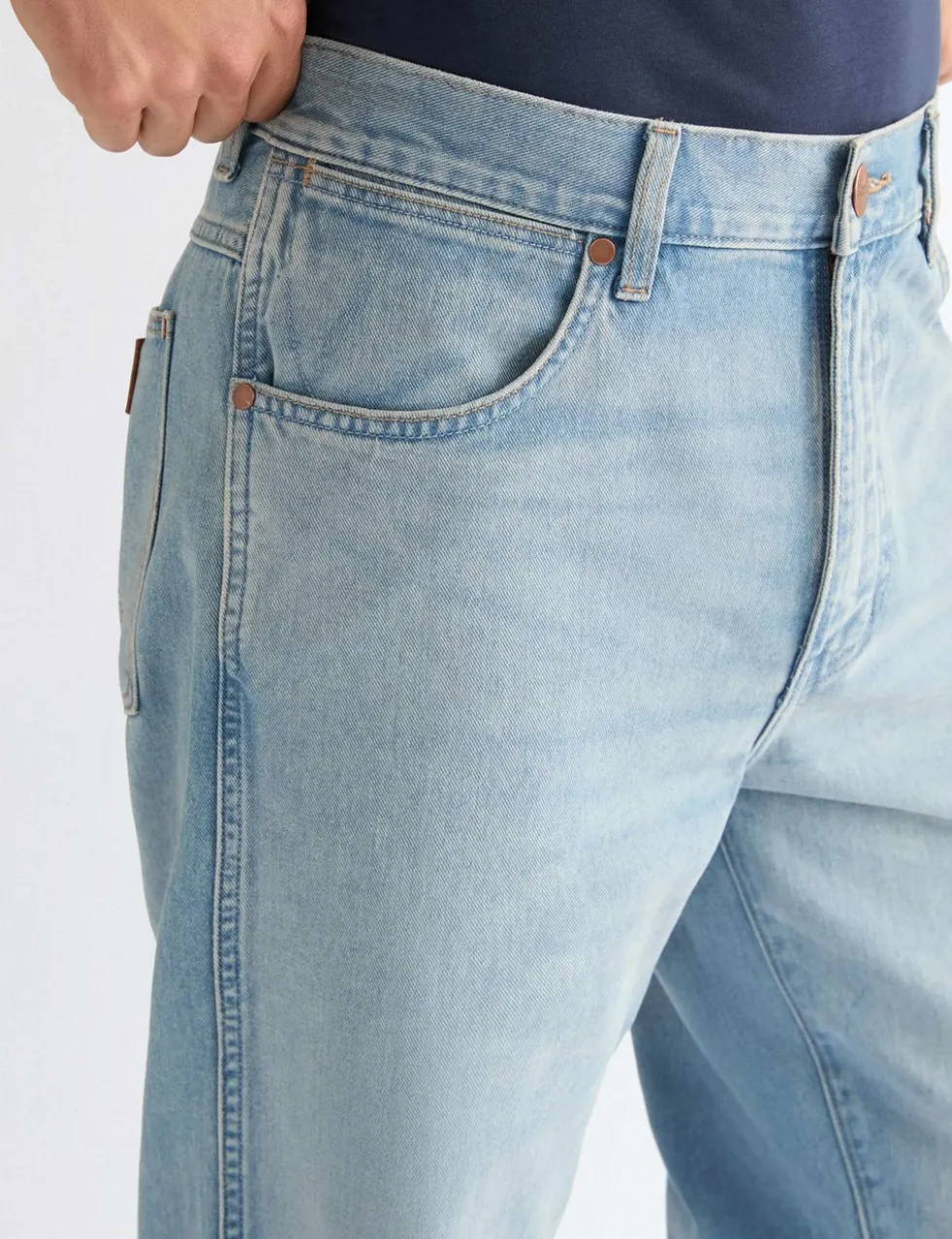 Loose Straight Fit Pure Cotton Jeans