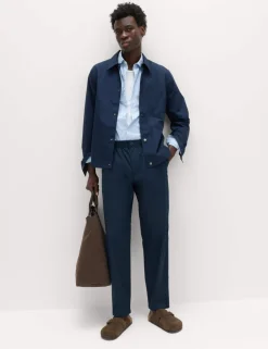 Loose Tapered Fit Lightweight Trousers