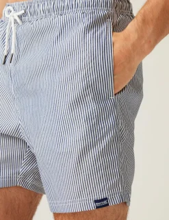 Loras Pocketed Quick Dry Striped Swim Shorts