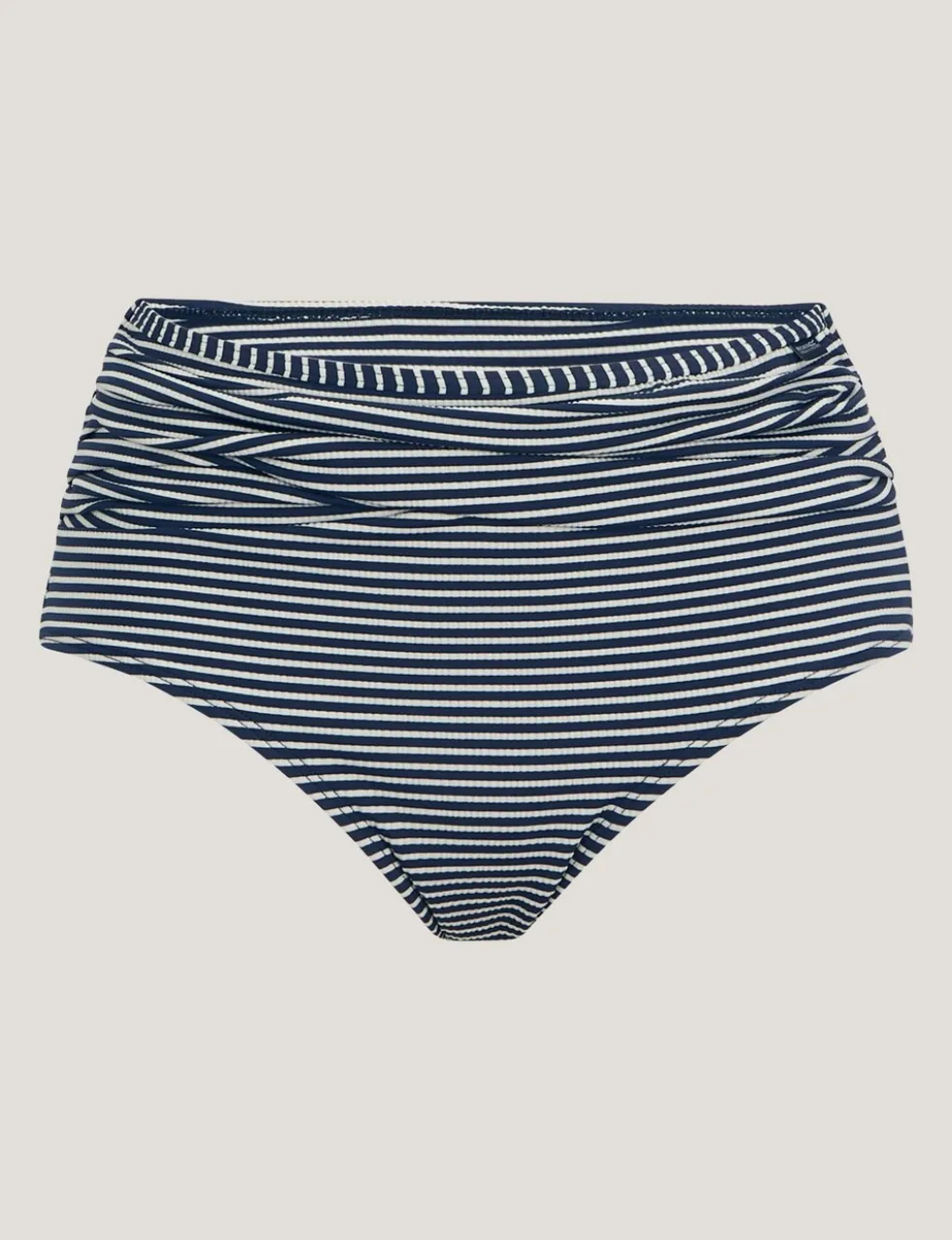 Loria Striped High Waisted Bikini Bottoms