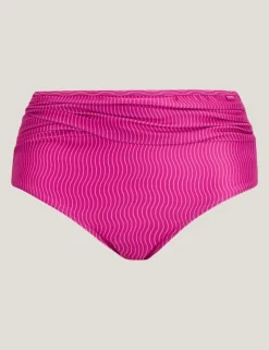 Loria Striped High Waisted Bikini Bottoms