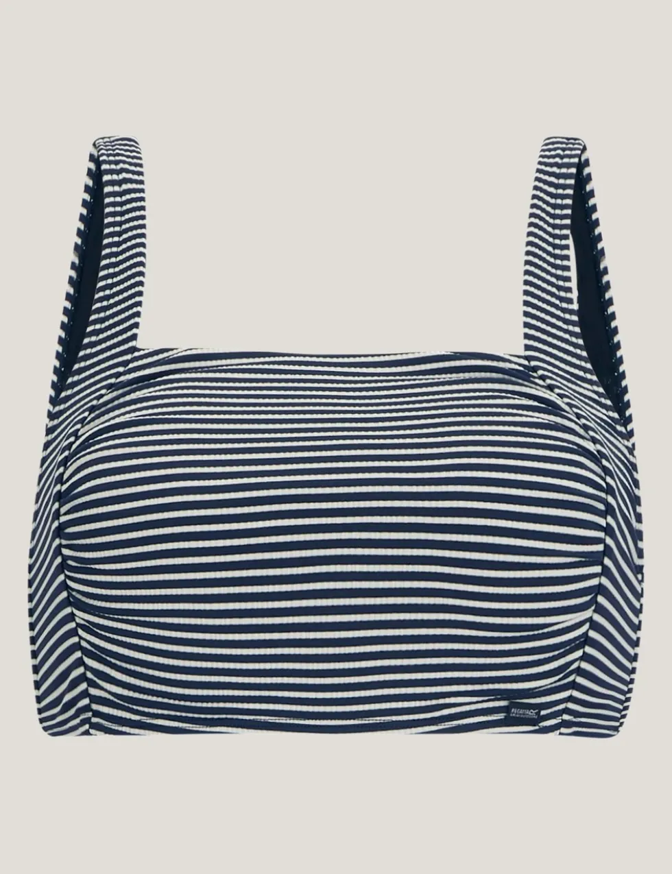 Loria Striped Padded Square Neck Bikini Top