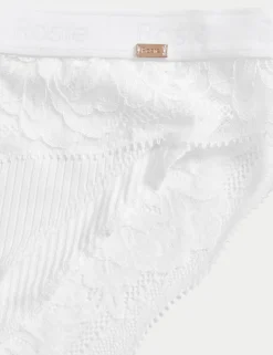 Lounge Rib & Lace High Leg Knickers