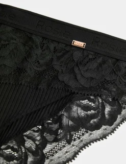 Lounge Rib & Lace High Leg Knickers