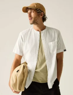 Lovrey Cotton Linen Blend Short Sleeve Shirt