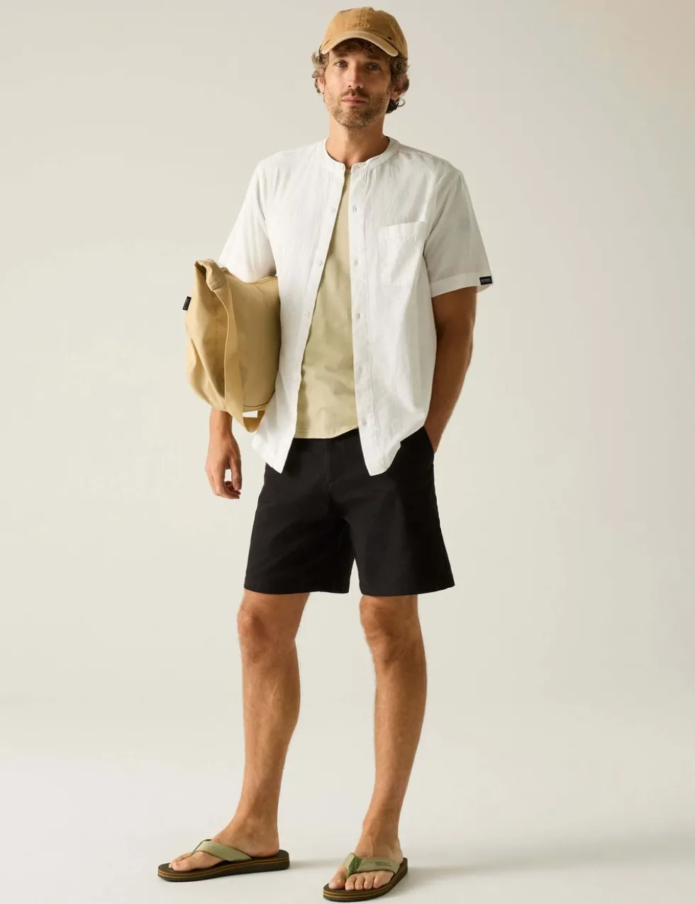 Lovrey Cotton Linen Blend Short Sleeve Shirt