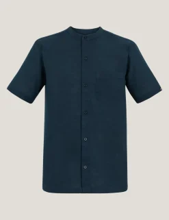 Lovrey Cotton Linen Blend Short Sleeve Shirt