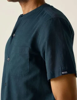 Lovrey Cotton Linen Blend Short Sleeve Shirt