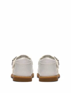 Luana Bow T-Bar White Sandals (4-6 Small)