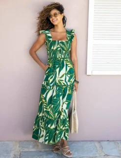 Lucy Cotton Poplin Tiered Maxi Dress
