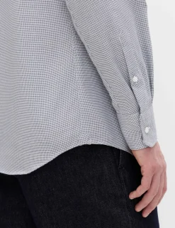 Luxury Cotton Easy Iron Slim Fit Textured Shirt