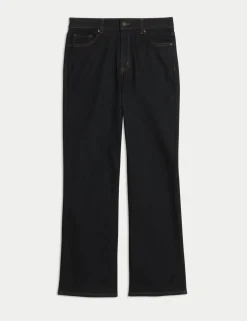 Lyocell Blend High Waisted Flared Jeans