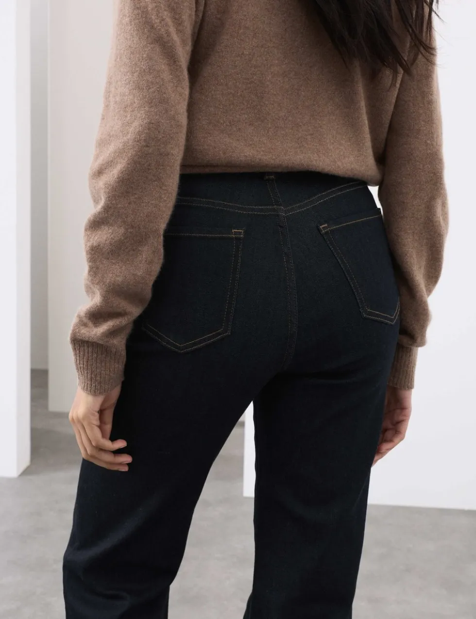 Lyocell Blend High Waisted Flared Jeans