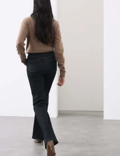 Lyocell Blend High Waisted Flared Jeans