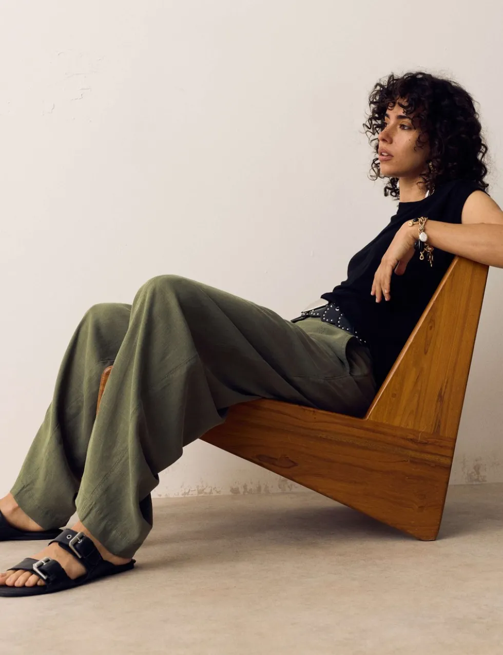 Lyocell Rich Barrel Trousers