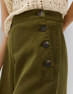 Lyocell Rich Button Detail Shorts