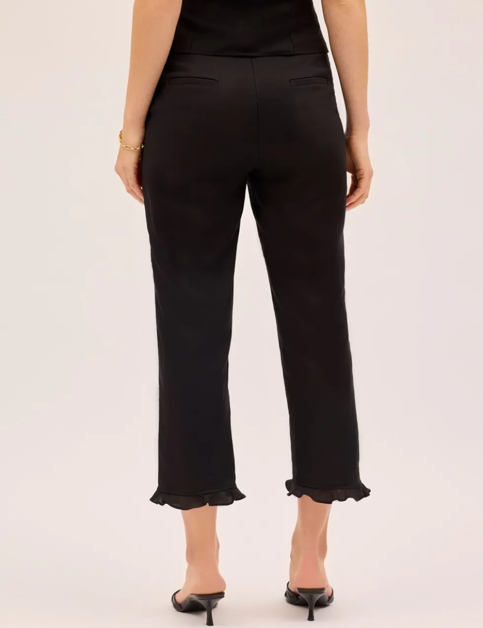 Lyocell Rich Capri Trousers with Linen