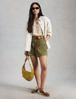 Lyocell Rich Cargo Shorts with Cotton