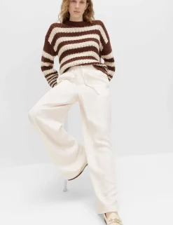 Lyocell Rich Drawstring Wide Leg Trousers