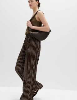 Lyocell Rich Drawstring Wide Leg Trousers