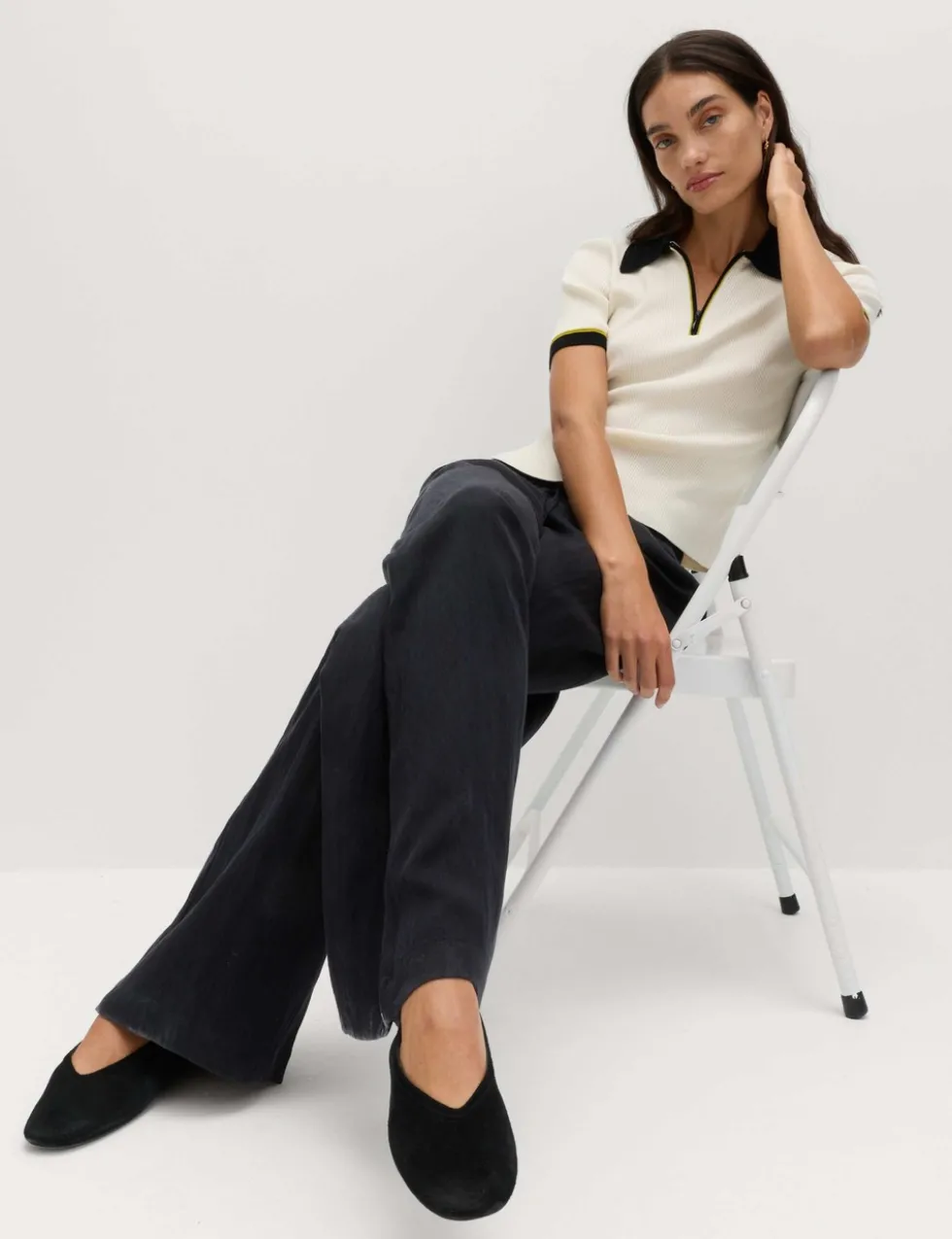 Lyocell Rich Drawstring Wide Leg Trousers