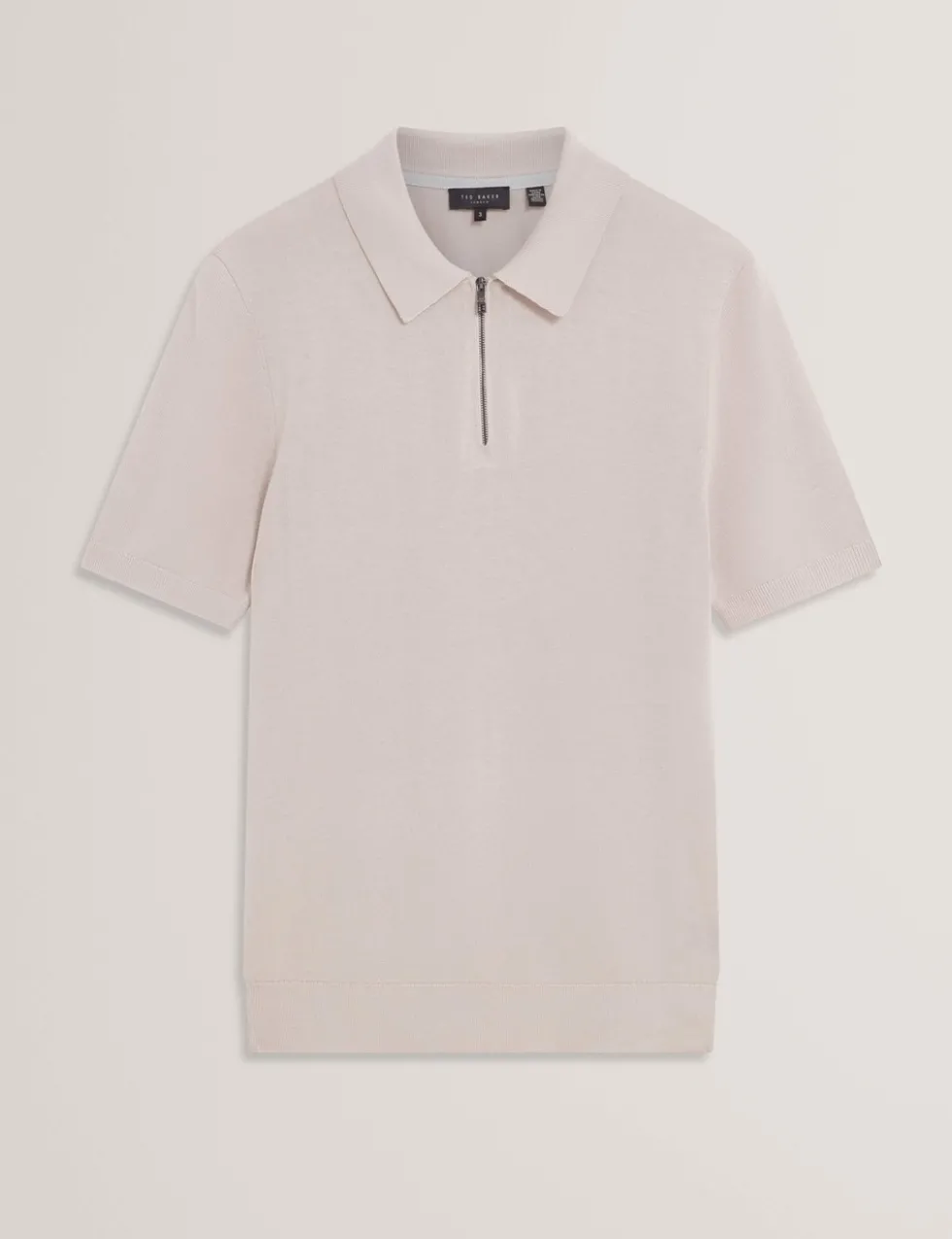 Lyocell Rich Half Zip Knitted Polo Shirt