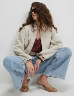 Lyocell™ Rich Oversized Harrington Jacket