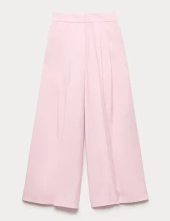 Lyocell Rich Pleat Front Palazzo Trousers