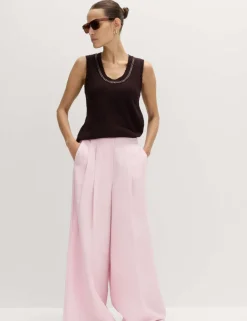 Lyocell Rich Pleat Front Palazzo Trousers