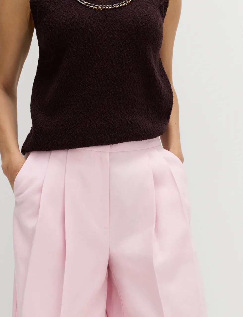 Lyocell Rich Pleat Front Palazzo Trousers