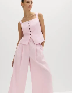 Lyocell Rich Pleat Front Palazzo Trousers